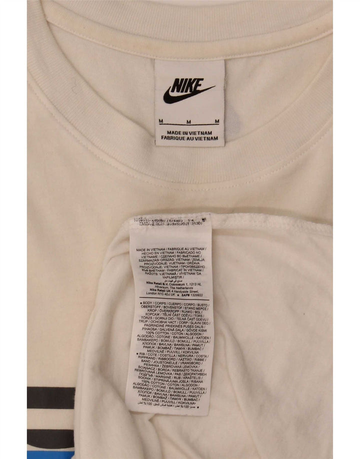T-shirt grafica da uomo Nike Top in cotone bianco medio