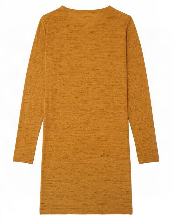 Zara Womens Long Sleeve Jumper Dress UK 10 Small Yellow Flecked Polyester