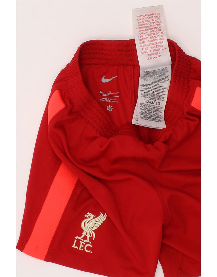Pantaloncini sportivi Nike da bambino Liverpool 7-8 anni in poliestere color block rosso medio