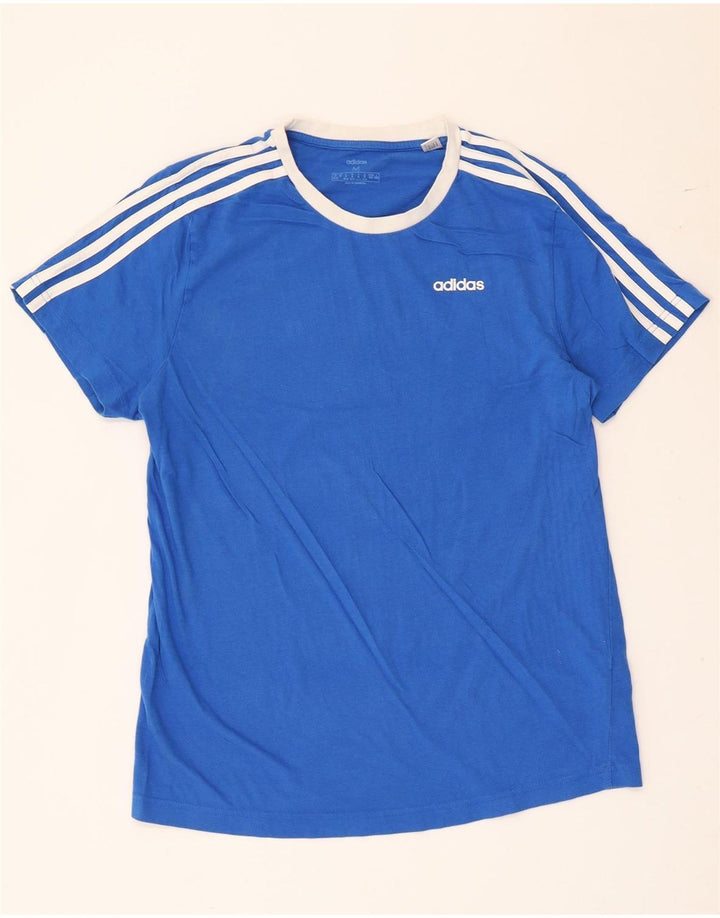 T-shirt da donna Adidas Top UK 12/14 cotone blu medio