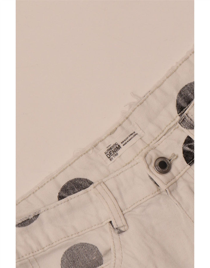 Mini gonna di jeans Trafaluc da donna Zara media W28 a pois bianchi