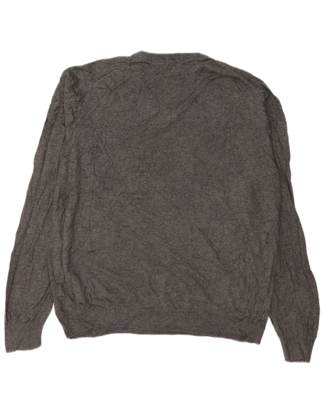 Maglione da uomo Marks & Spencer con scollo a V, grande cotone grigio