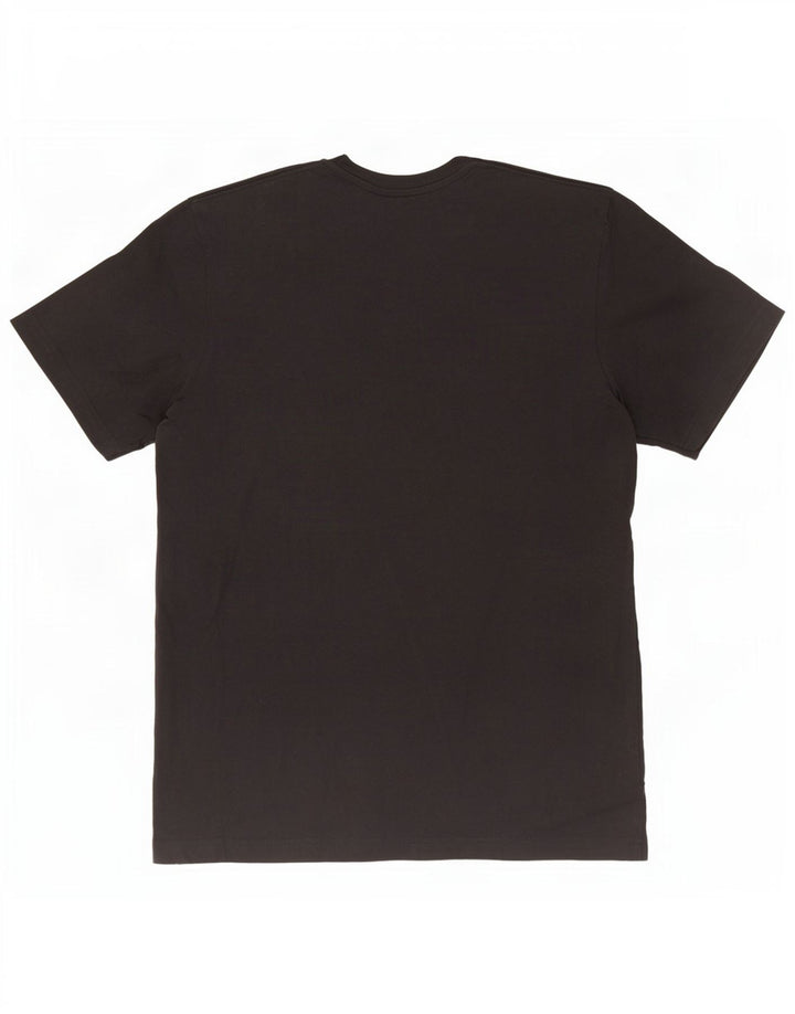 T-shirt grafica da uomo Adidas Top piccola in cotone nero