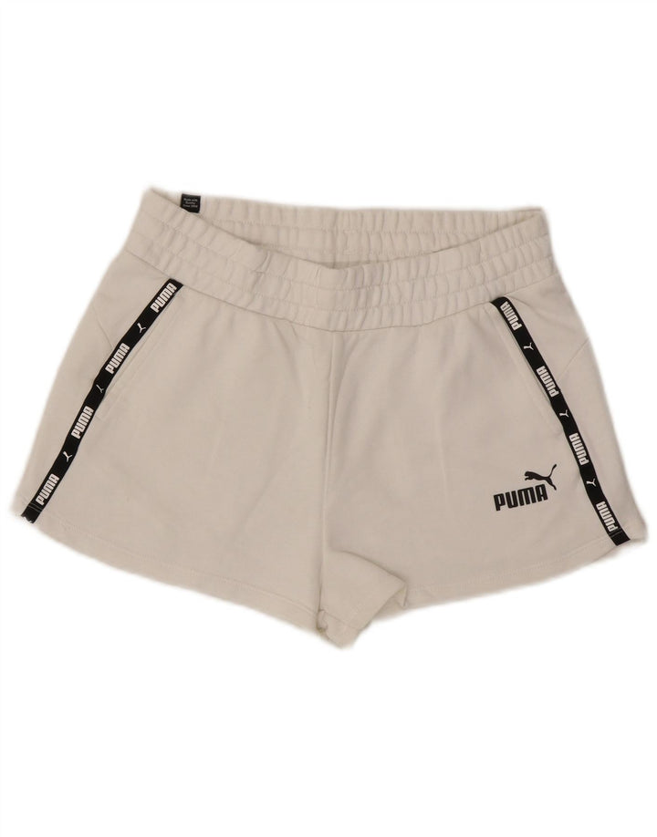 Pantaloncini sportivi grafici da donna Puma UK 10 piccoli bianchi