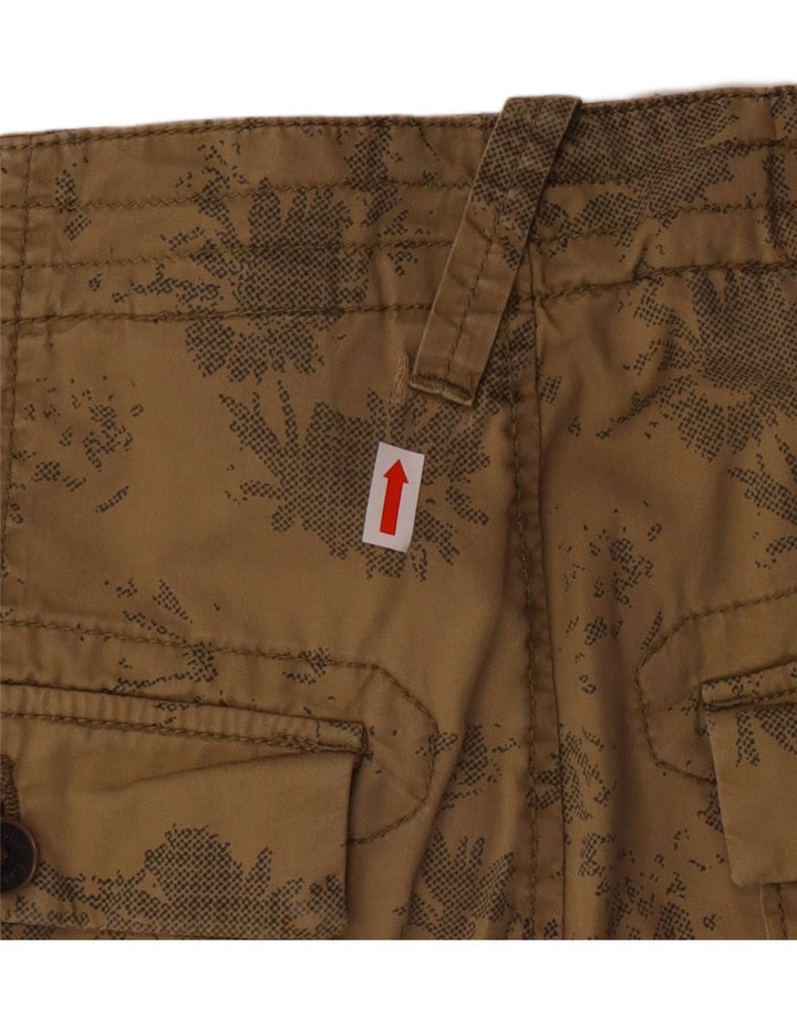 TIMBERLAND Mens Chino Shorts W30 Medium Beige Floral Cotton