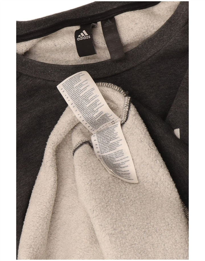 Felpa Adidas Uomo Maglione Grande Cotone Grigio