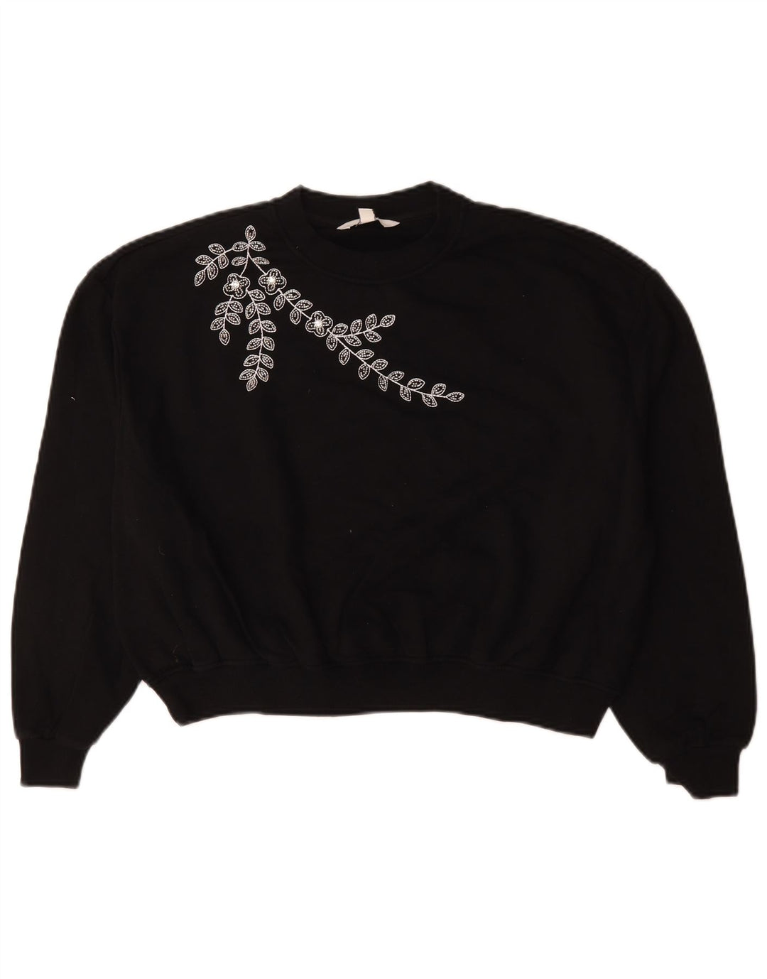 Felpa oversize da donna Marks & Spencer UK 10 Small Black Floral
