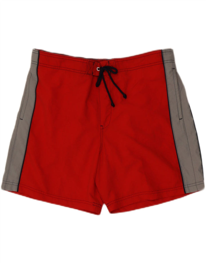 Pantaloncini da bagno da uomo Marks & Spencer XL rosso in poliestere color block