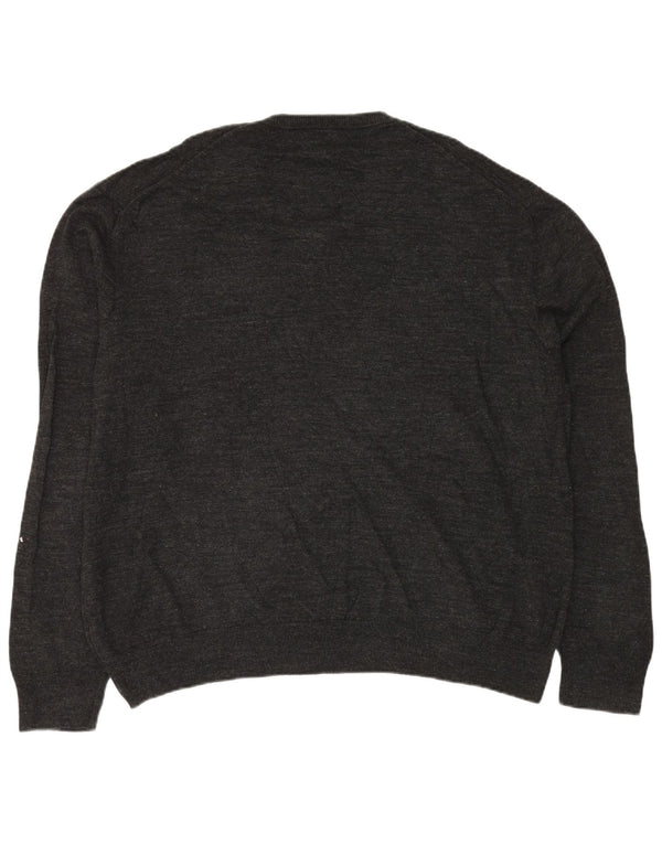 Maglione da uomo con scollo a V Marks & Spencer 4XL cotone grigio