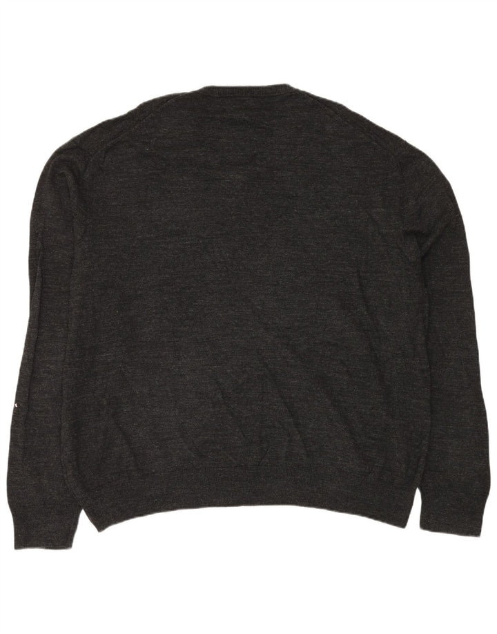 Maglione da uomo con scollo a V Marks & Spencer 4XL cotone grigio