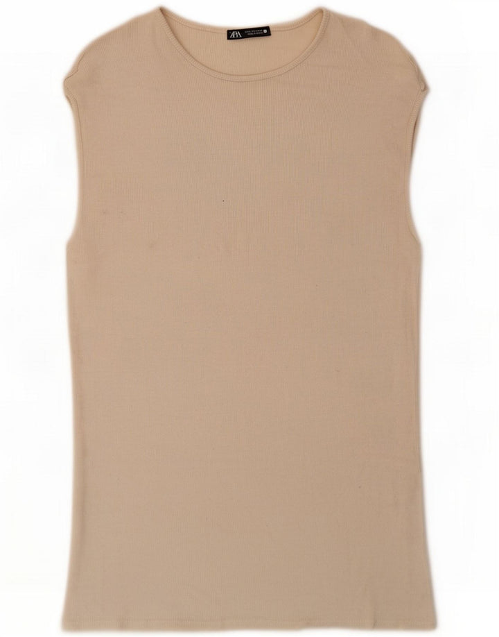 Canotta oversize da donna Zara UK 10 piccola Beige