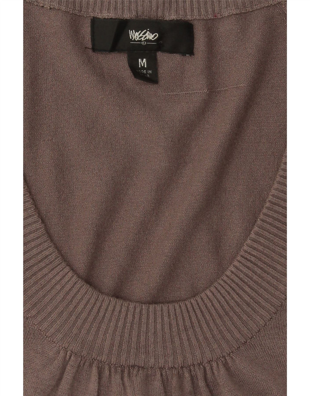 MOSSIMO Womens Short Sleeves Jumper Dress UK 12 Medium Grey Rayon Vintage Mossimo and Second-Hand Mossimo from Messina Hembry 