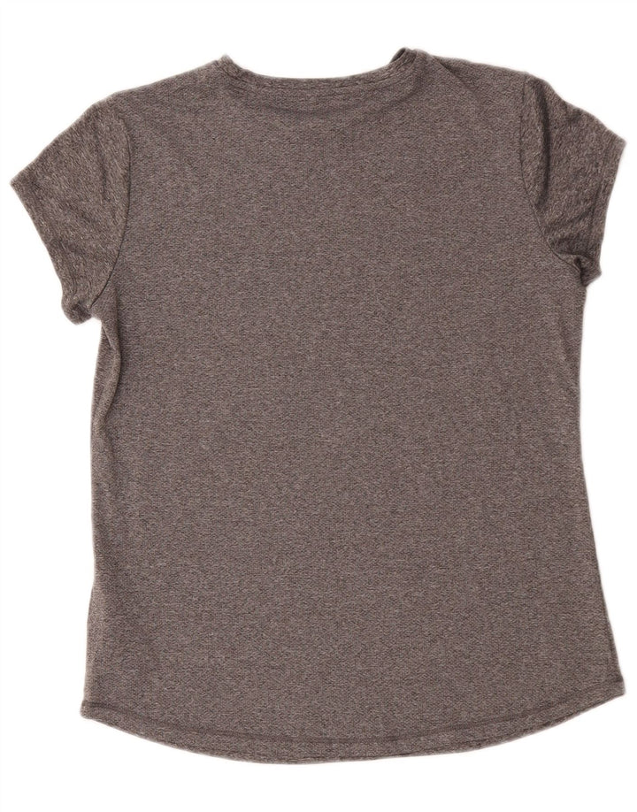 T-shirt grafica da donna Puma UK 14 Poliestere chiazzato grigio medio