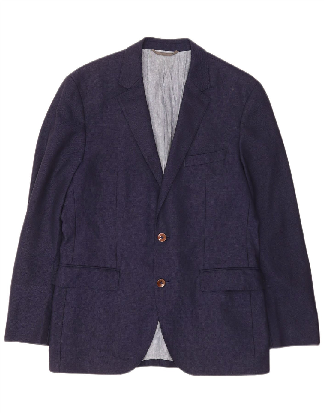 Giacca blazer da uomo a 2 bottoni Hugo Boss EU 48 media lana vergine blu navy