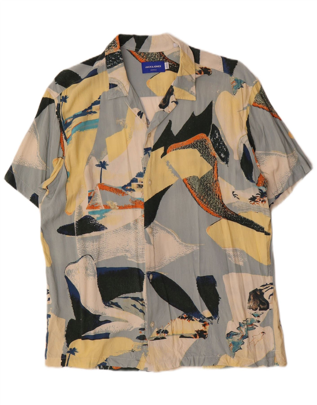JACK & JONES Camicia grafica da uomo a maniche corte hawaiana media multicolore