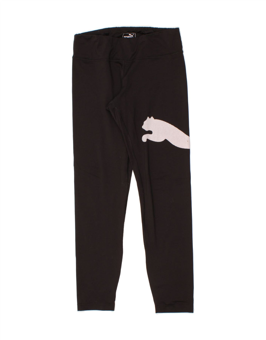 PUMA Womens Graphic Leggings UK 14 medium Black Polyester Vintage Puma and Second-Hand Puma from Messina Hembry 