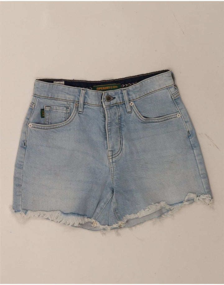Pantaloncini di jeans da donna Superdry W28 cotone blu medio