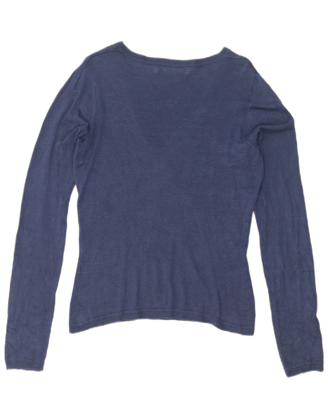 Maglione Zara da donna con scollo a V UK 14 grande blu navy