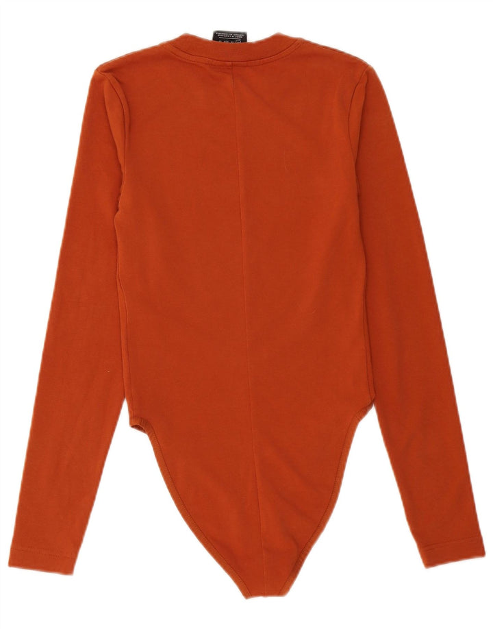 Body grafico da donna Nike UK 6 XS arancione cotone