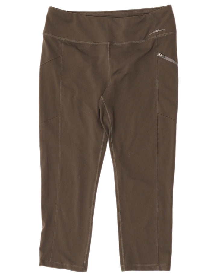 Leggings Capri da donna Eddie Bauer UK 12 Poliestere verde medio