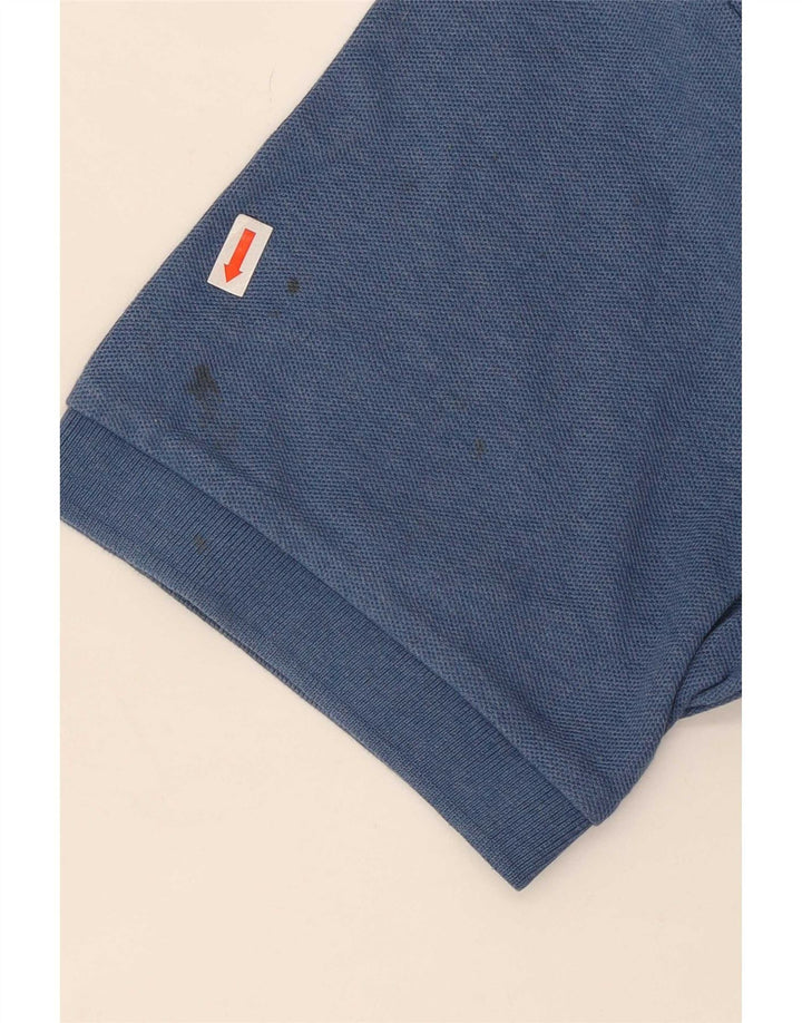 Polo da uomo Fila in cotone blu medio