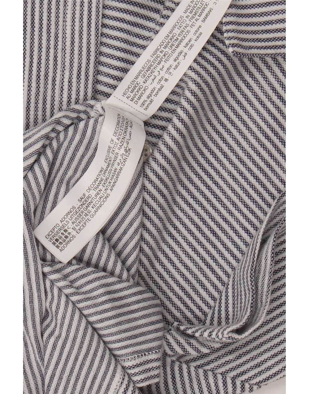 Polo Uomo Massimo Dutti Cotone Gessato Blu Medio