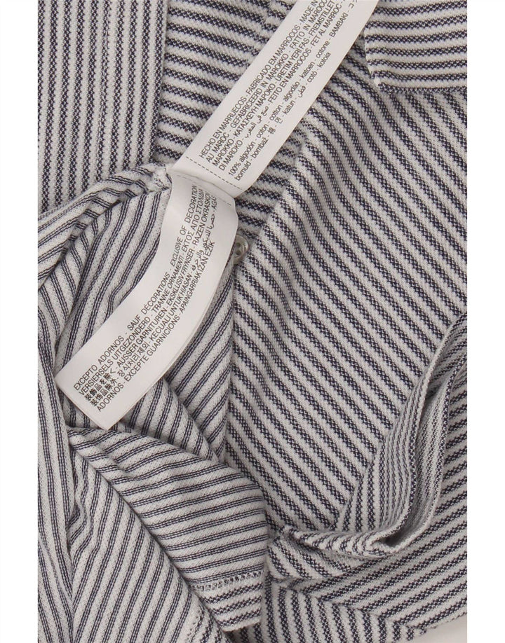 Polo Uomo Massimo Dutti Cotone Gessato Blu Medio