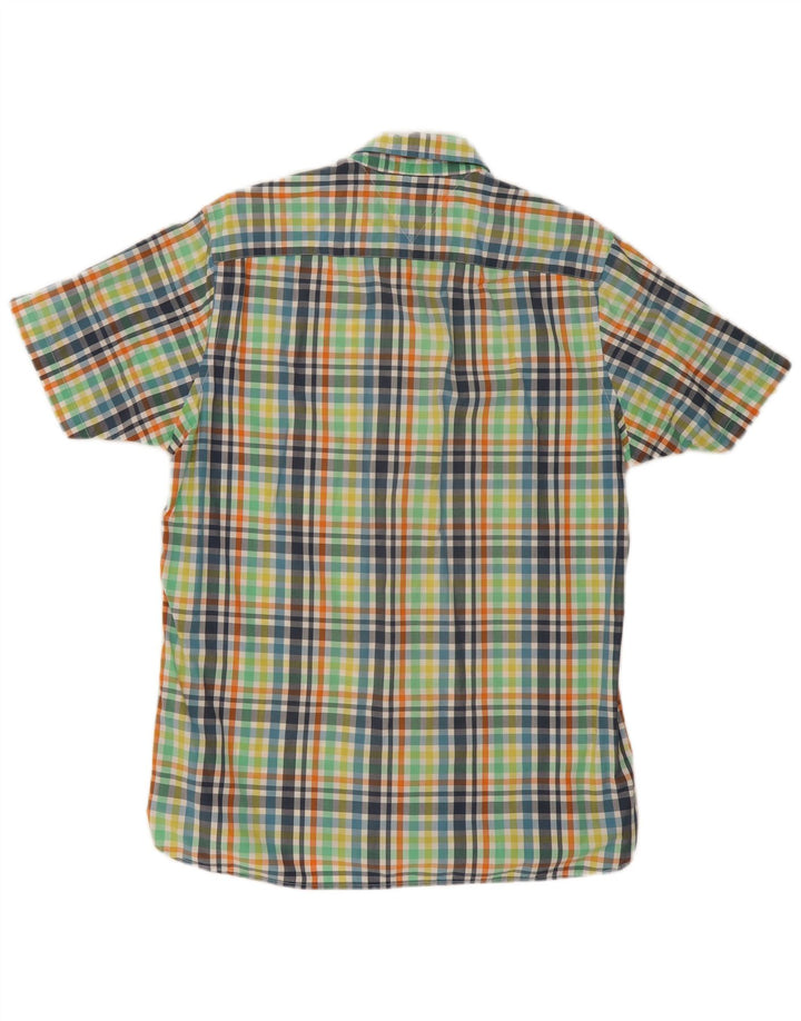 Camicia a maniche corte da uomo Tommy Hilfiger a quadretti multicolore medio