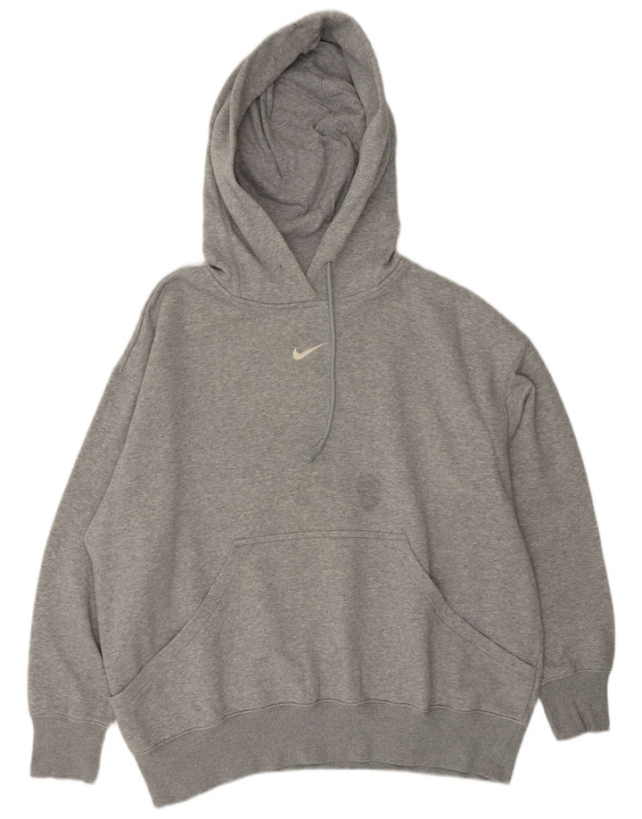 Maglione con cappuccio e vestibilità ampia NIKE da uomo in cotone grigio medio