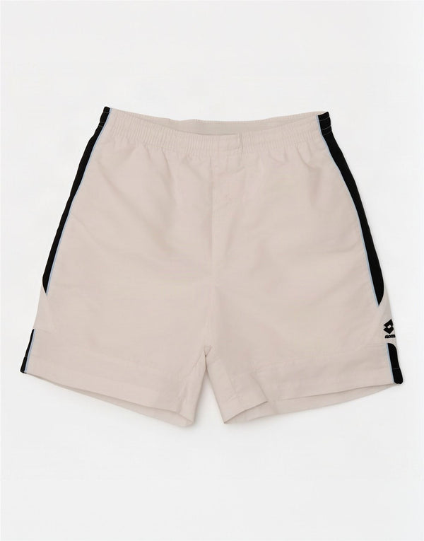 Pantaloncini sportivi grafici da uomo Lotto color block bianco medio