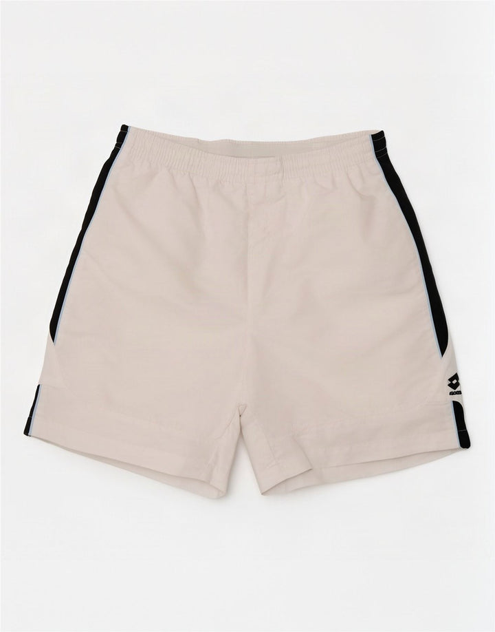 Pantaloncini sportivi grafici da uomo Lotto color block bianco medio