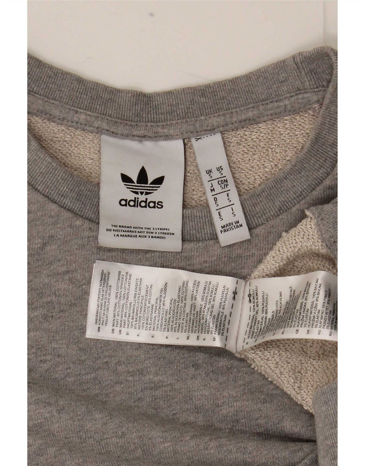 Felpa Adidas Uomo Maglione Piccolo Cotone Grigio