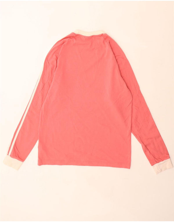 Top Adidas da uomo a manica lunga piccolo in cotone rosa