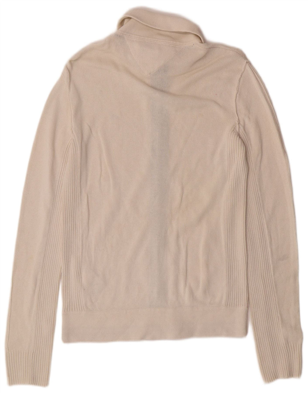 Maglione cardigan da uomo Tommy Hilfiger piccolo in cotone bianco sporco