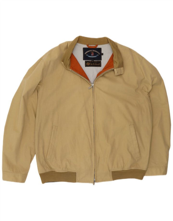 Giubbotto bomber da uomo Amerigo Vespucci UK 44 2XL Poliestere beige