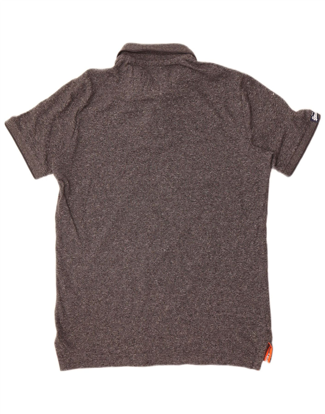 Polo da uomo Superdry Small in cotone chiazzato grigio