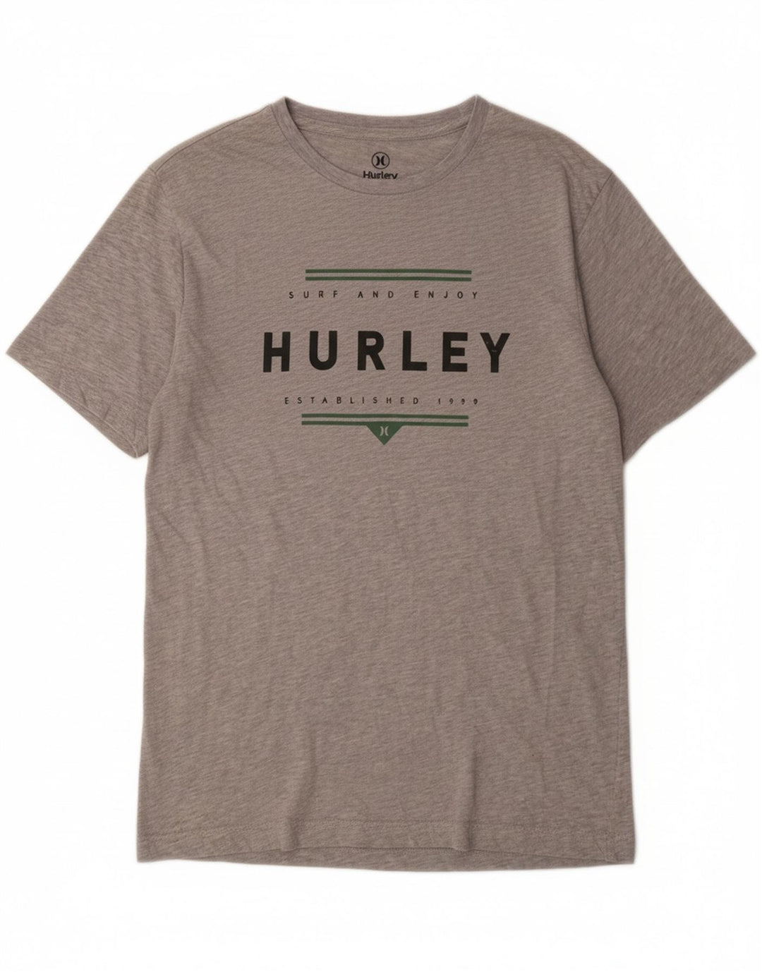 HURLEY Mens Graphic T-Shirt Top Medium Grey Cotton Vintage Hurley and Second-Hand Hurley from Messina Hembry 
