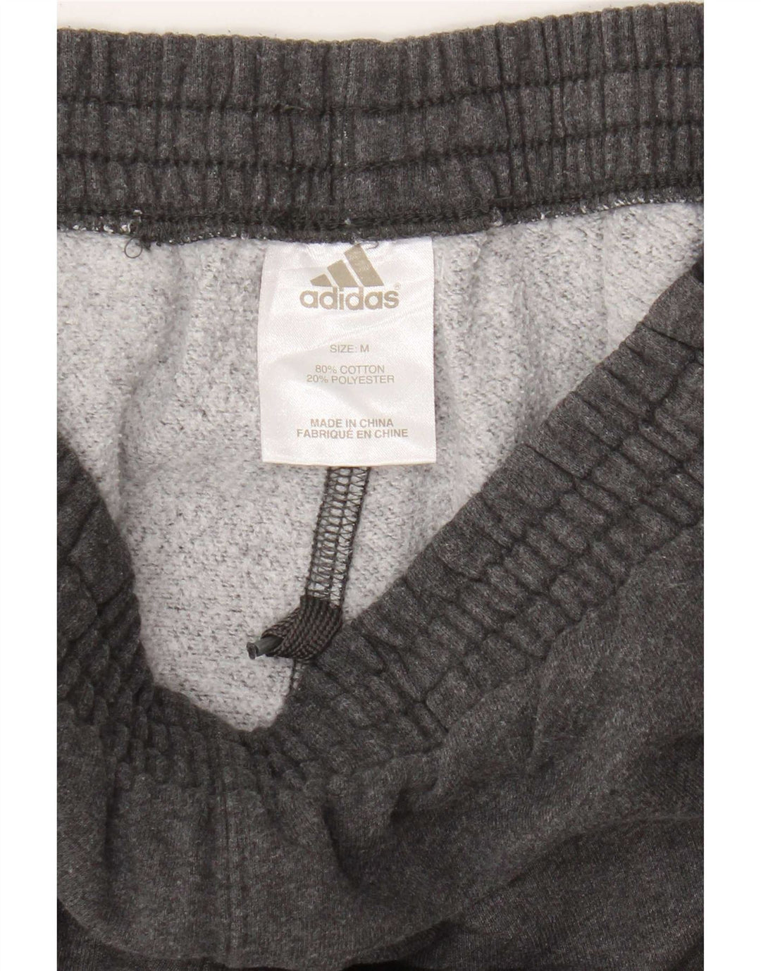 Pantaloni da tuta corti Adidas da uomo in cotone grigio medio