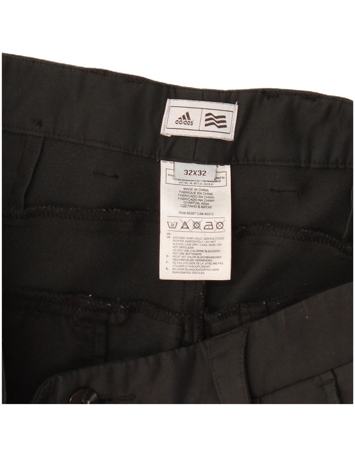 Pantaloni casual dritti da uomo Adidas W32 L32 poliestere nero