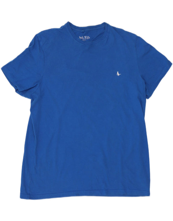 JACK WILLS T-shirt da uomo dalla vestibilità classica Top XL in cotone blu