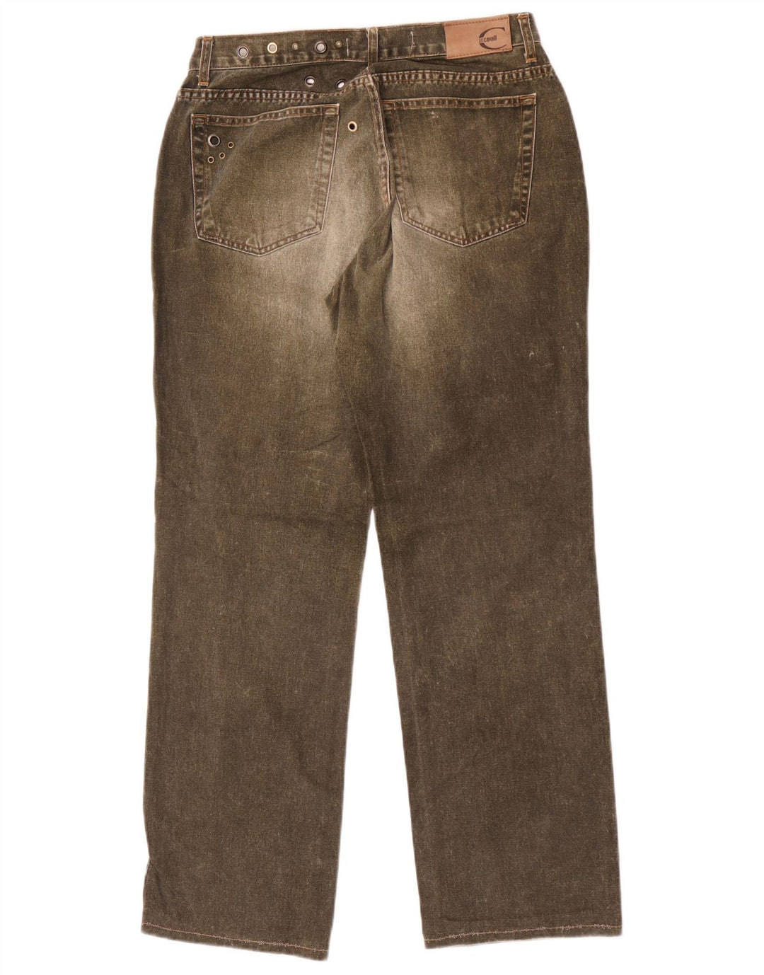 Jeans dritti da donna Just Cavalli W30 L30 cotone kaki