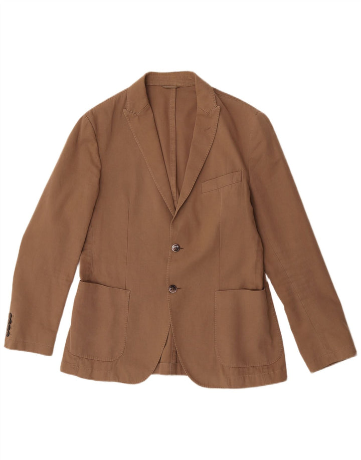 Giacca blazer da uomo a 2 bottoni Hackett UK 40 grande cotone beige