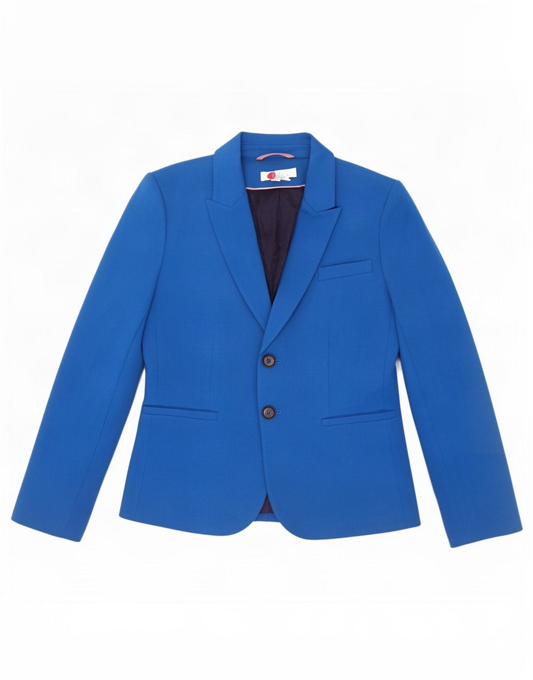 Giacca blazer a 2 bottoni da donna Boden UK 14 viscosa blu medio