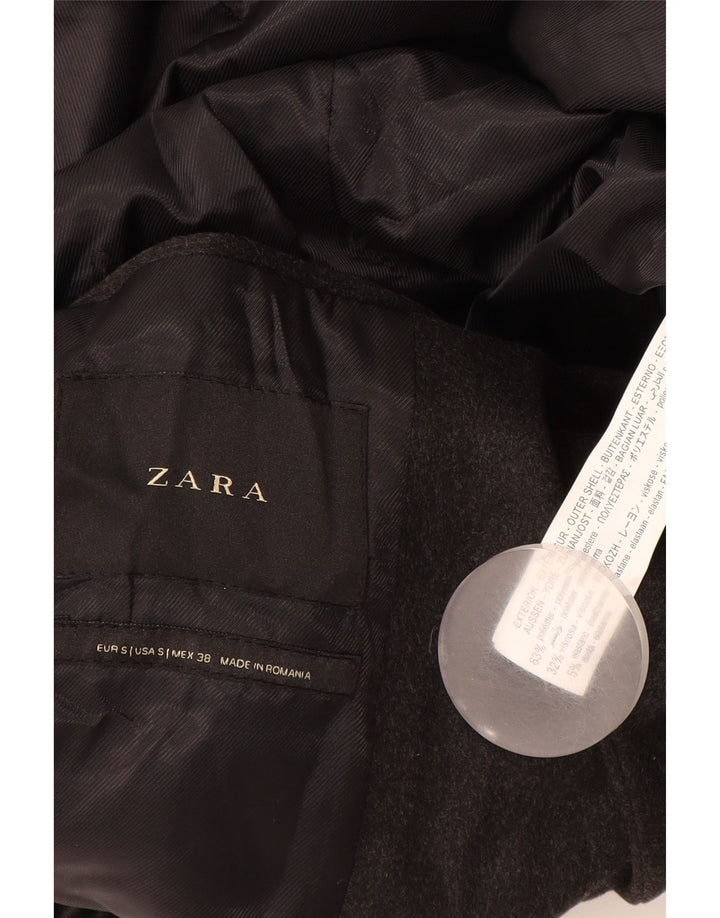 Cappotto da uomo Zara UK 36 piccolo poliestere grigio