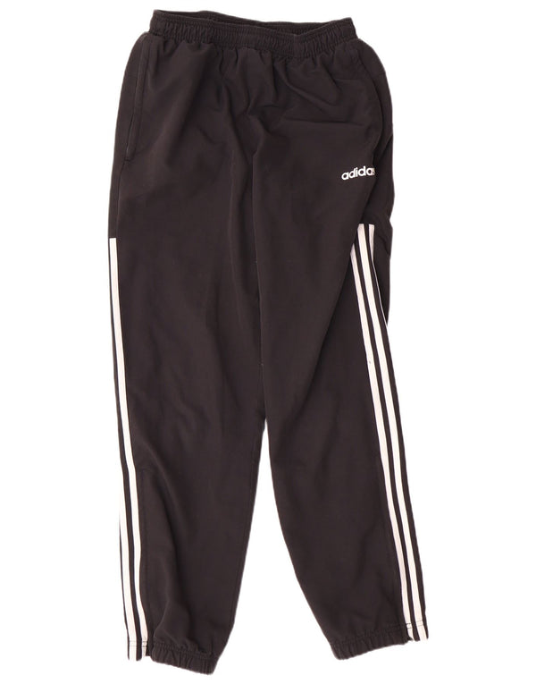 Pantaloni da tuta da uomo Adidas in poliestere a righe nere medie