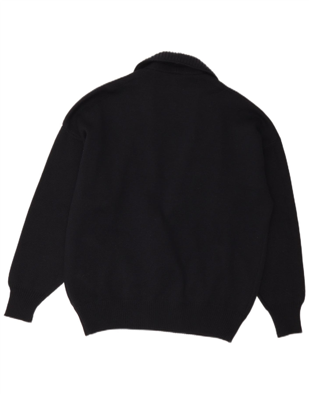 Maglione cardigan oversize da uomo White Sails US 6 lana blu navy media