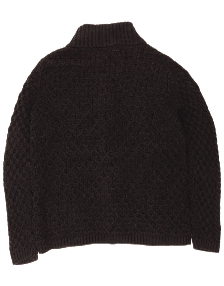 Maglione cardigan da donna Marks & Spencer UK 14 grande cotone nero