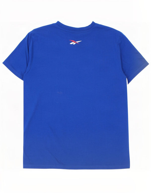 T-shirt grafica Reebok per ragazzi, 9-10 anni, in cotone color block blu