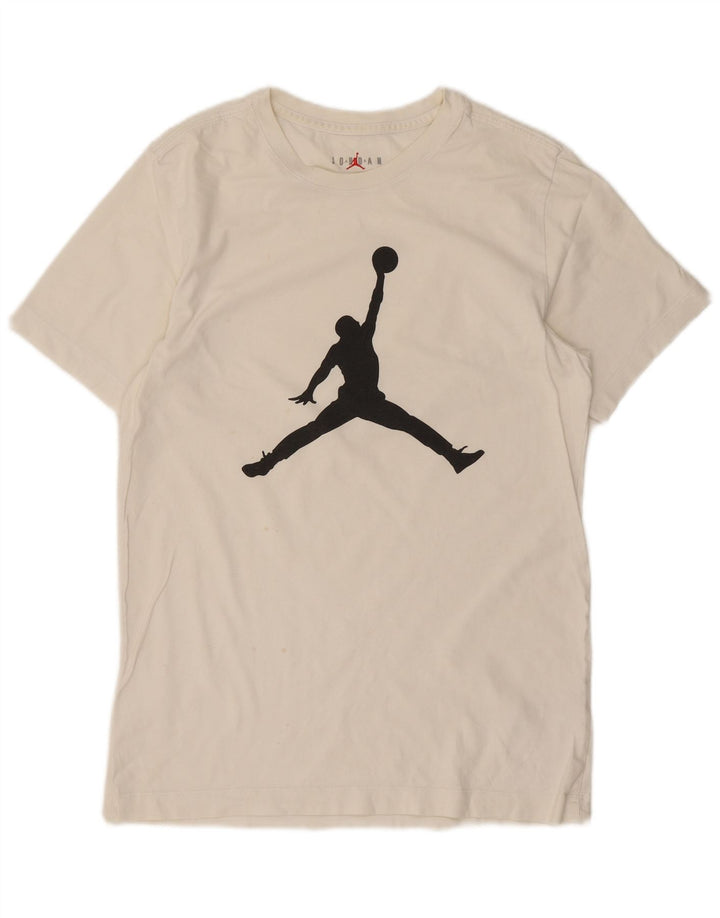 T-shirt grafica da uomo Jordan Top piccola in cotone bianco
