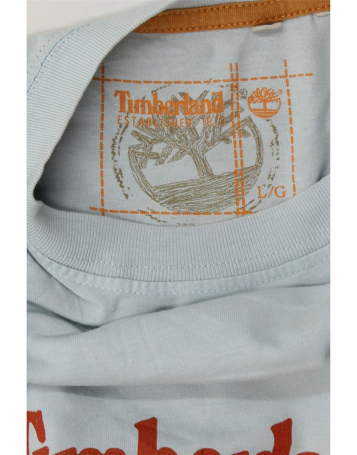 Timberland Maglietta grafica da uomo a maniche lunghe grande blu